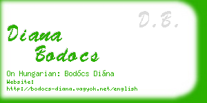 diana bodocs business card